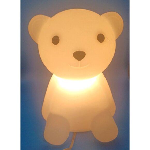 Glowing 14" Led Blow Molded Nightlight Lamp White Polar Teddy Bear Vtg Target - Picture 7 of 7